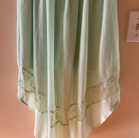 Mint green high low dress - Picture 4 of 8